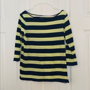 LOFT women’s size medium stripe T-shirt 3/4 sleeve